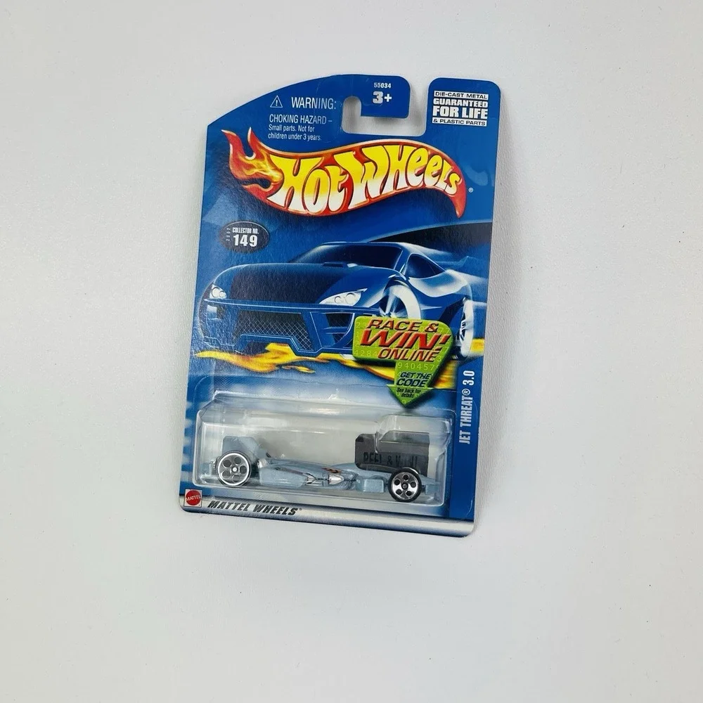 2002 Hot Wheels Collector No 149 Jet Threat 3.0 Light Blue Mainline